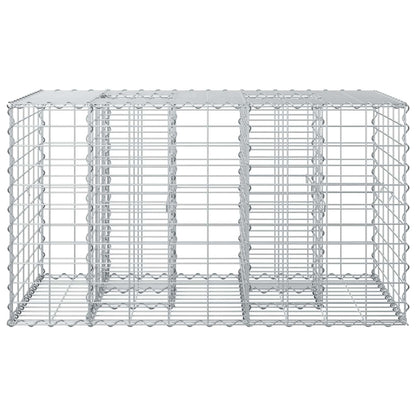 Gabion Verhoogd Bed Zilver 100 x 60 x 55 cm