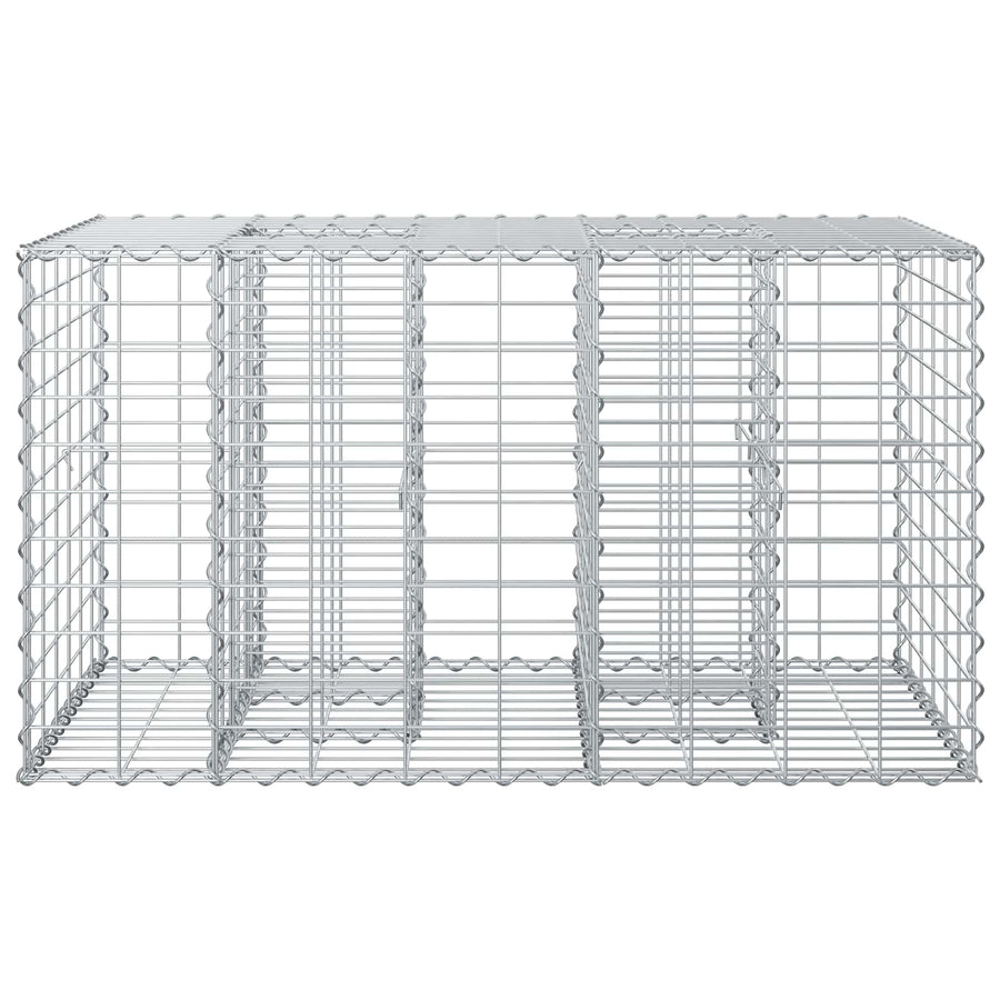 Gabion Verhoogd Bed Zilver 100 x 60 x 55 cm
