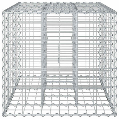 Gabion Verhoogd Bed Zilver 100 x 60 x 55 cm