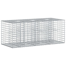 Gabion Verhoogd Bed Zilver 140 x 60 x 55 cm