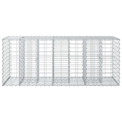 Gabion Verhoogd Bed Zilver 140 x 60 x 55 cm