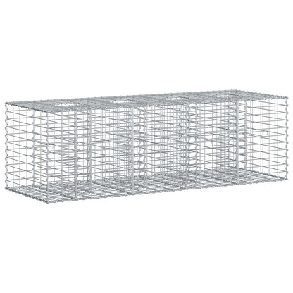 Gabion Verhoogd Bed Zilver 180 x 60 x 55 cm