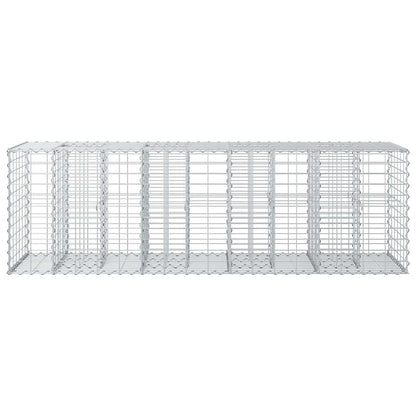 Gabion Verhoogd Bed Zilver 180 x 60 x 55 cm