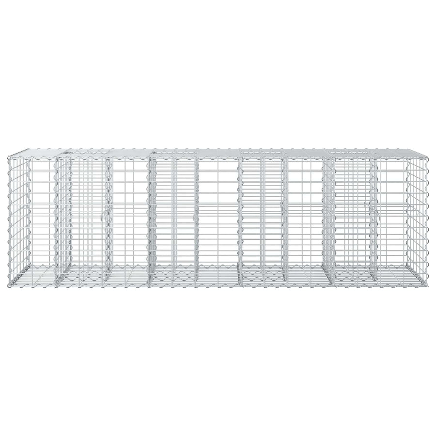 Gabion Verhoogd Bed Zilver 180 x 60 x 55 cm