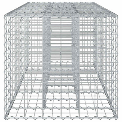 Gabion Verhoogd Bed Zilver 180 x 60 x 55 cm