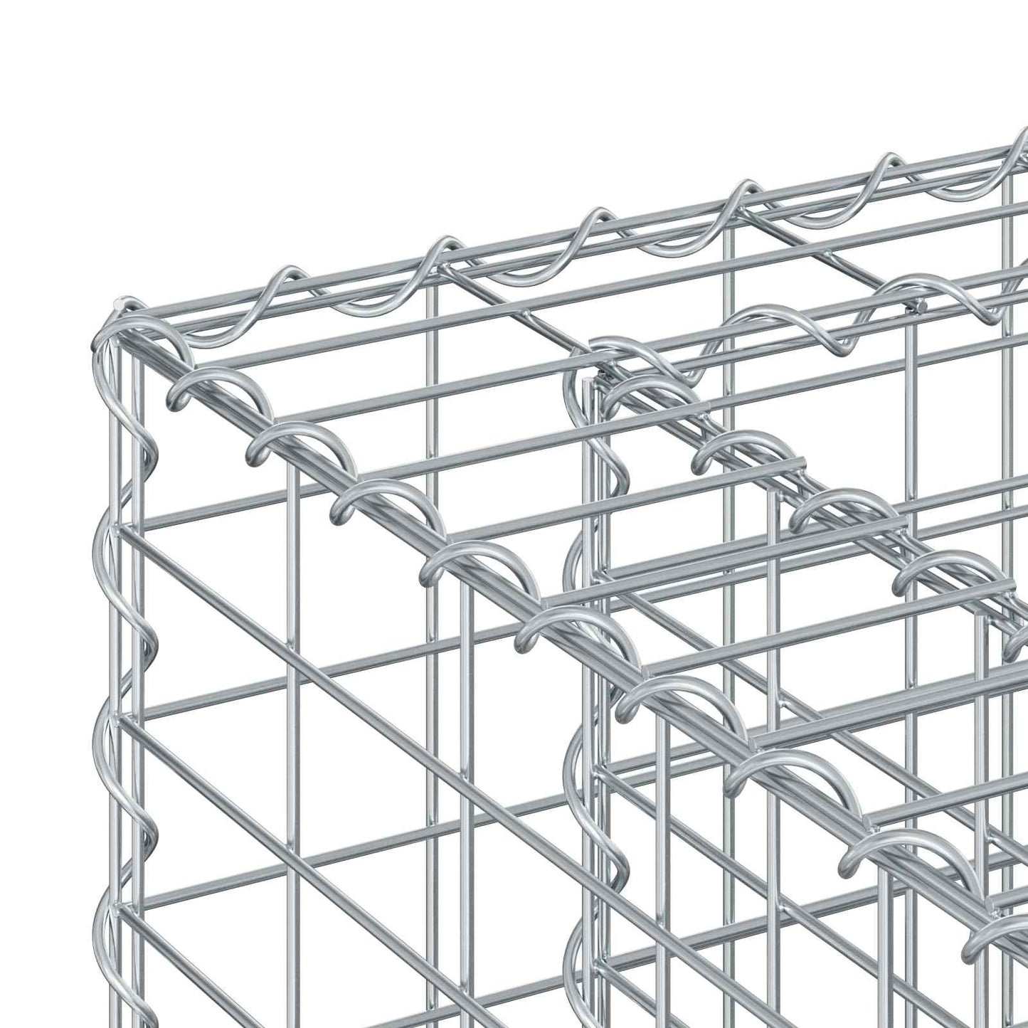 Gabion Verhoogd Bed Zilver 50 x 50 x 80 cm Gegalvaniseerd staal