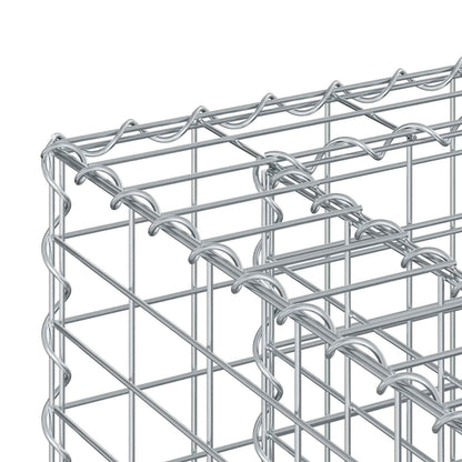 Gabion Verhoogd Bed Zilver 50 x 50 x 80 cm Gegalvaniseerd staal