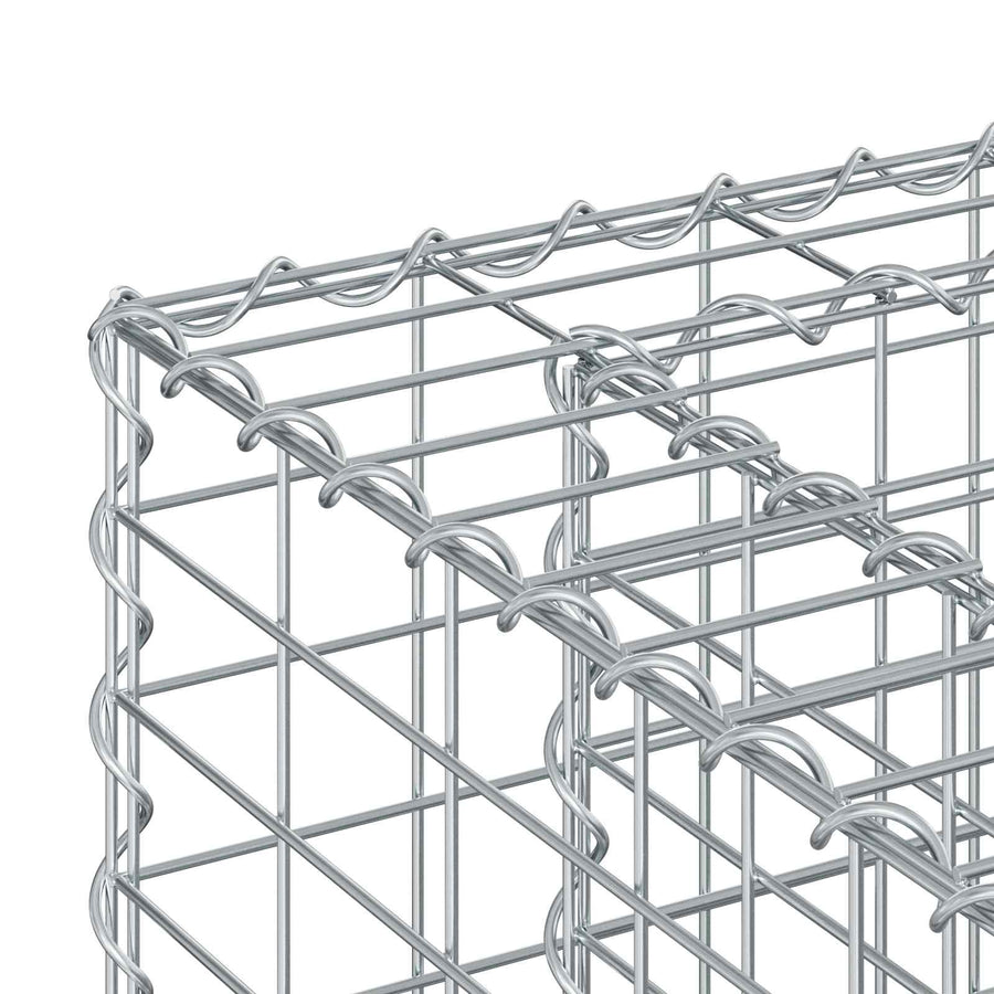 Gabion Verhoogd Bed Zilver 50 x 50 x 80 cm Gegalvaniseerd staal