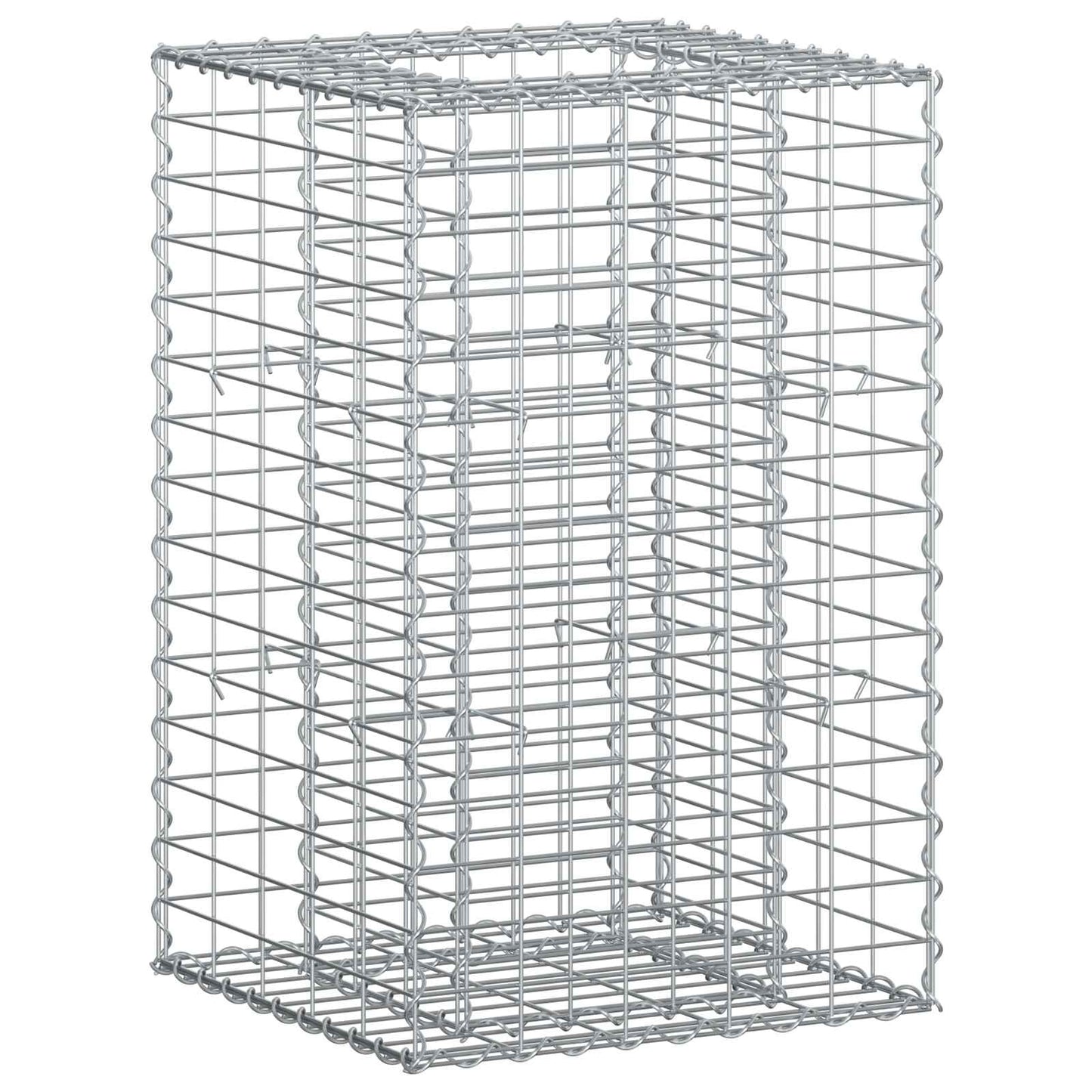 Gabion Verhoogd Bed Zilver 50 x 50 x 80 cm Gegalvaniseerd staal