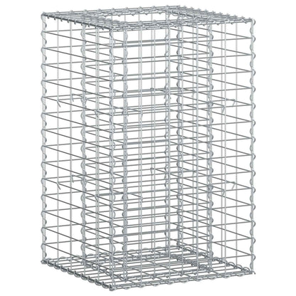 Gabion Verhoogd Bed Zilver 50 x 50 x 80 cm Gegalvaniseerd staal