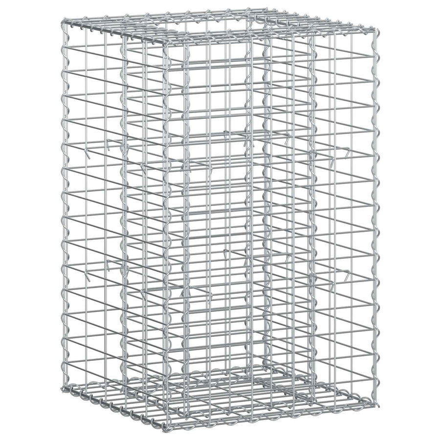 Gabion Verhoogd Bed Zilver 50 x 50 x 80 cm Gegalvaniseerd staal