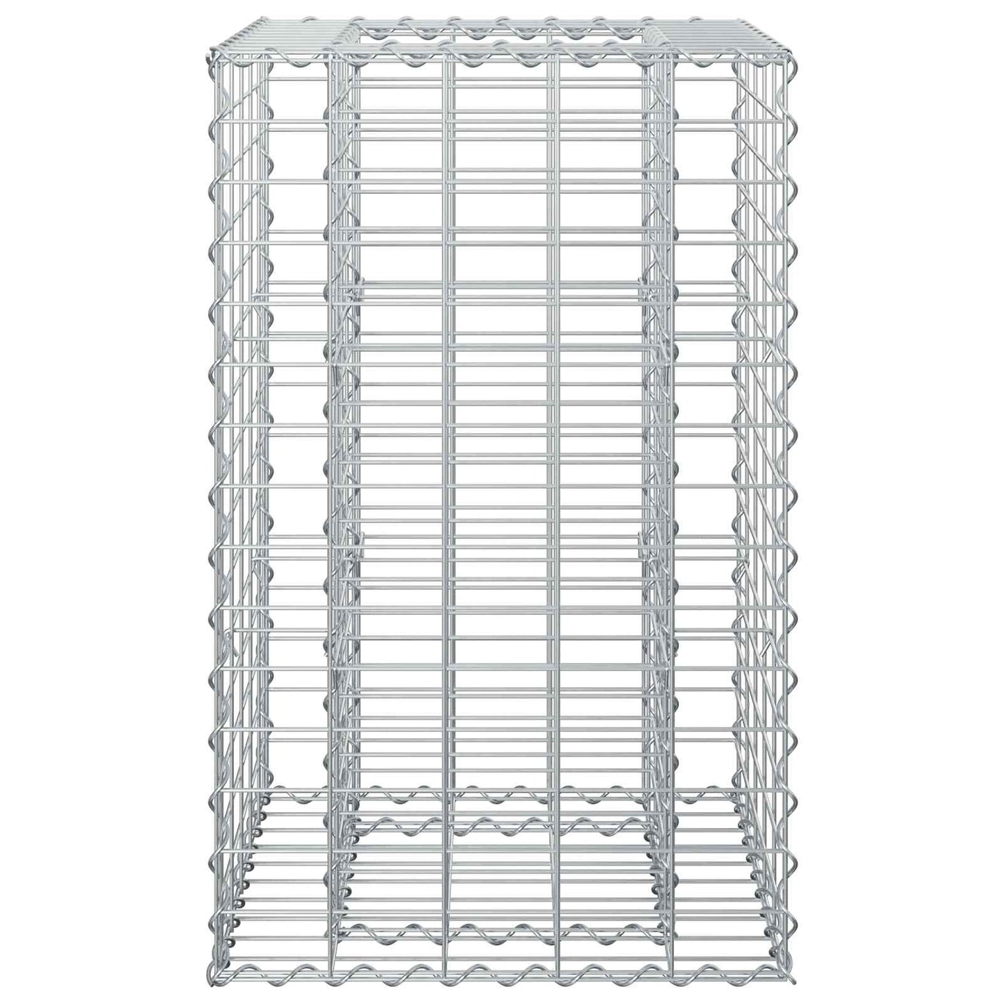 Gabion Verhoogd Bed Zilver 50 x 50 x 80 cm Gegalvaniseerd staal