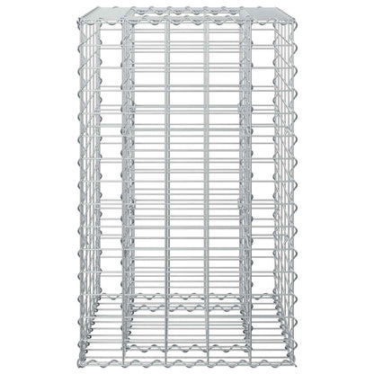 Gabion Verhoogd Bed Zilver 50 x 50 x 80 cm Gegalvaniseerd staal