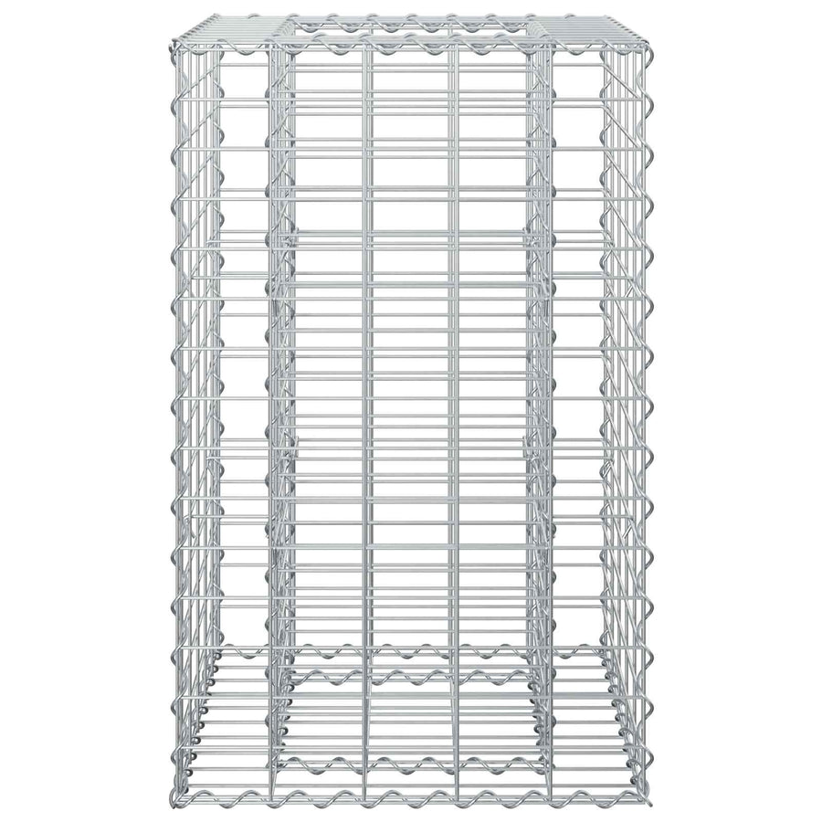 Gabion Verhoogd Bed Zilver 50 x 50 x 80 cm Gegalvaniseerd staal