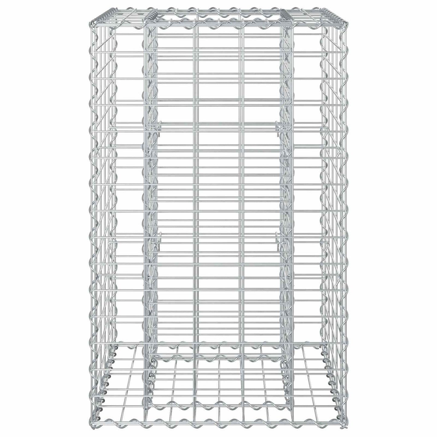 Gabion Verhoogd Bed Zilver 50 x 50 x 80 cm Gegalvaniseerd staal