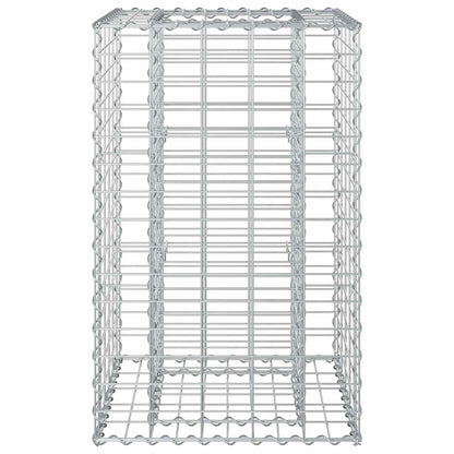 Gabion Verhoogd Bed Zilver 50 x 50 x 80 cm Gegalvaniseerd staal