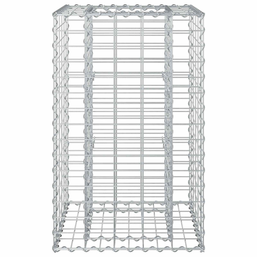 Gabion Verhoogd Bed Zilver 50 x 50 x 80 cm Gegalvaniseerd staal