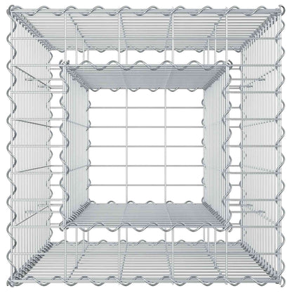 Gabion Verhoogd Bed Zilver 50 x 50 x 80 cm Gegalvaniseerd staal