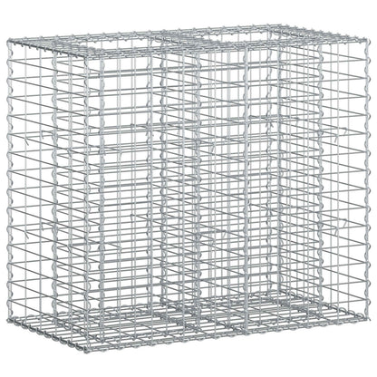 Gabion Verhoogd Bed Zilver 90 x 50 x 80 cm Gegalvaniseerd staal