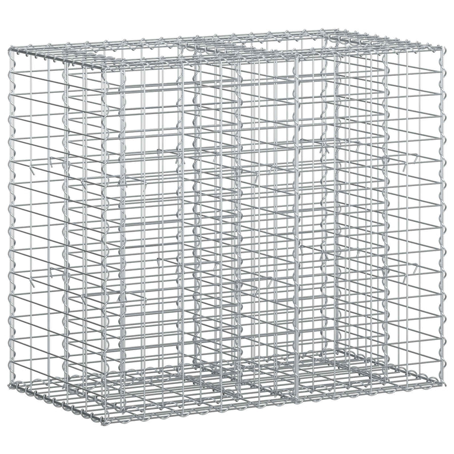 Gabion Verhoogd Bed Zilver 90 x 50 x 80 cm Gegalvaniseerd staal
