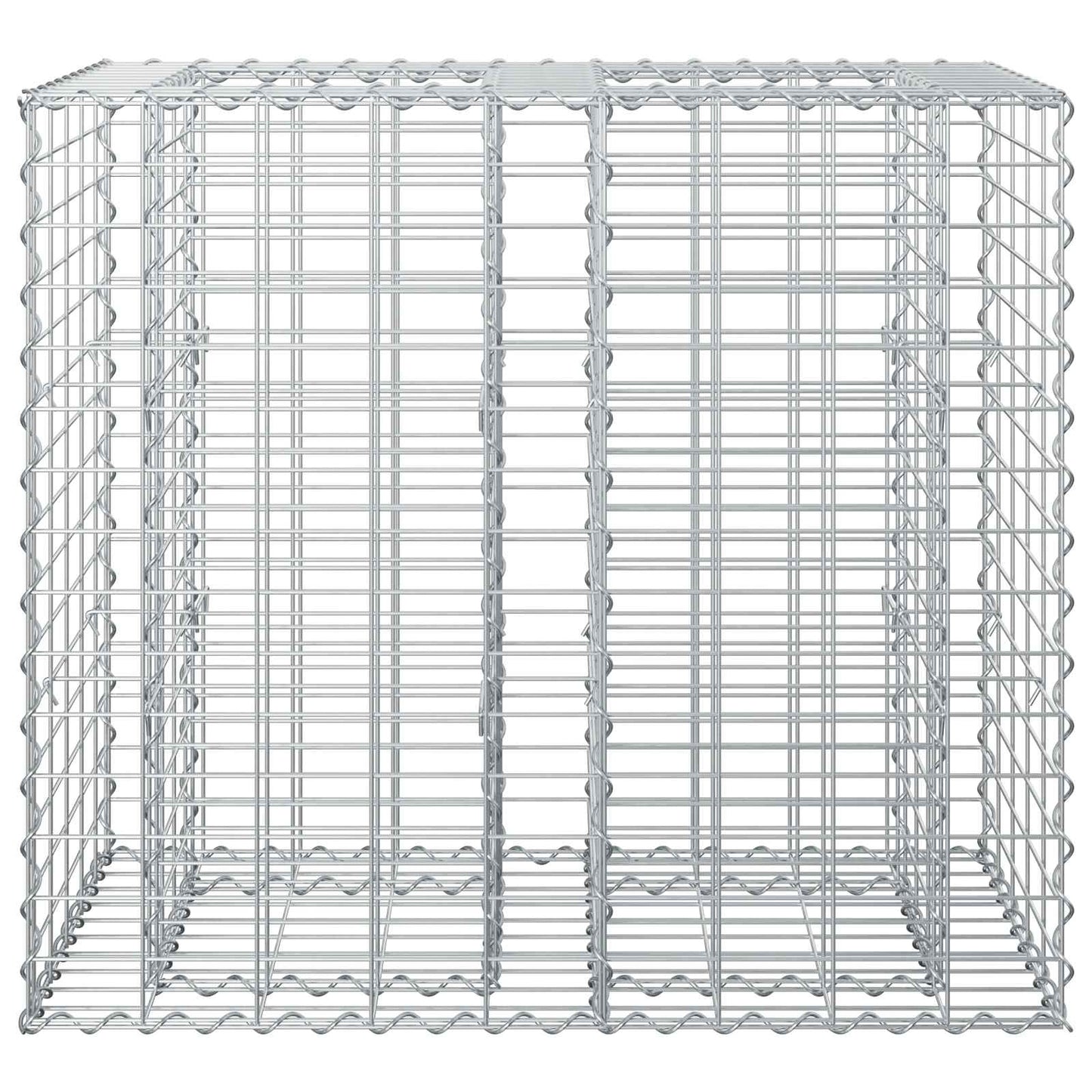 Gabion Verhoogd Bed Zilver 90 x 50 x 80 cm Gegalvaniseerd staal
