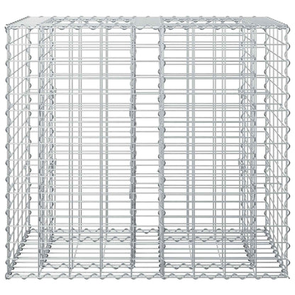 Gabion Verhoogd Bed Zilver 90 x 50 x 80 cm Gegalvaniseerd staal