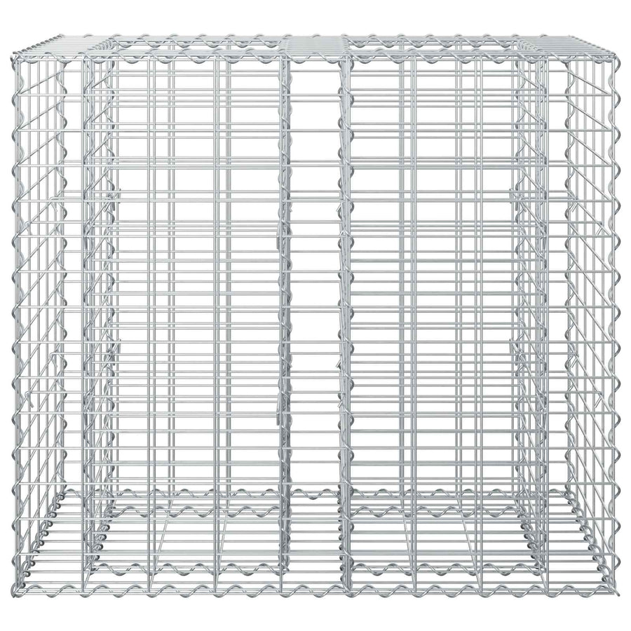 Gabion Verhoogd Bed Zilver 90 x 50 x 80 cm Gegalvaniseerd staal