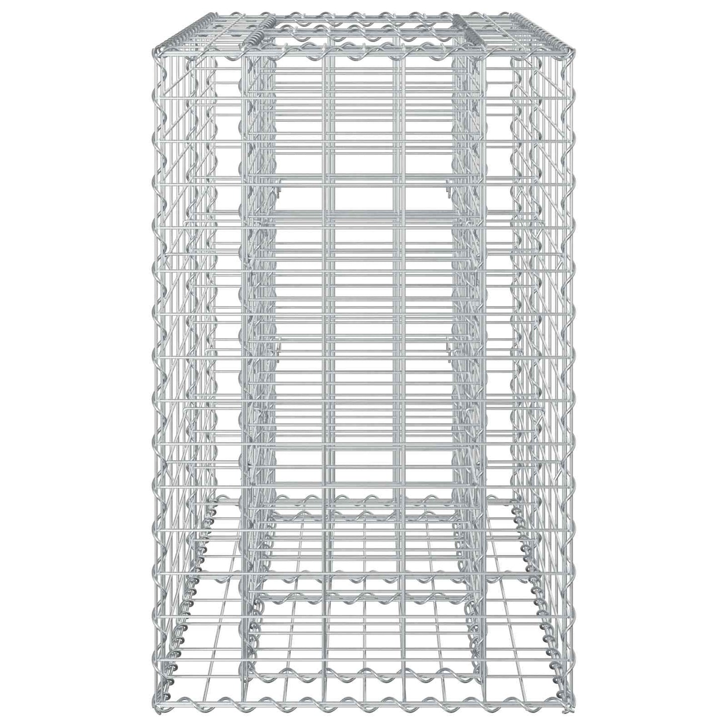 Gabion Verhoogd Bed Zilver 90 x 50 x 80 cm Gegalvaniseerd staal
