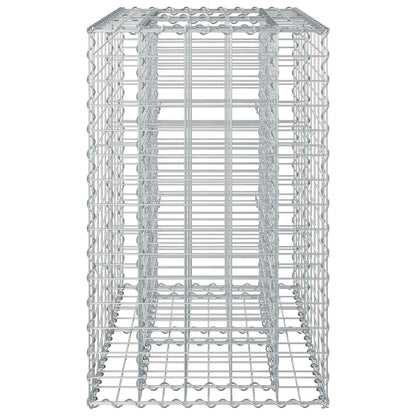Gabion Verhoogd Bed Zilver 90 x 50 x 80 cm Gegalvaniseerd staal