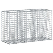 Gabion Verhoogd Bed Zilver 130 x 50 x 80 cm