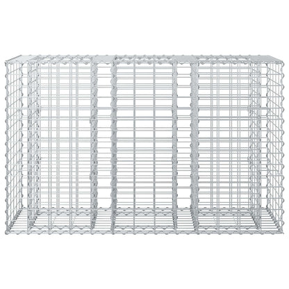 Gabion Verhoogd Bed Zilver 130 x 50 x 80 cm