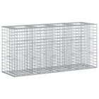 Gabion verhoogd bed 170x50x80 cm zilver