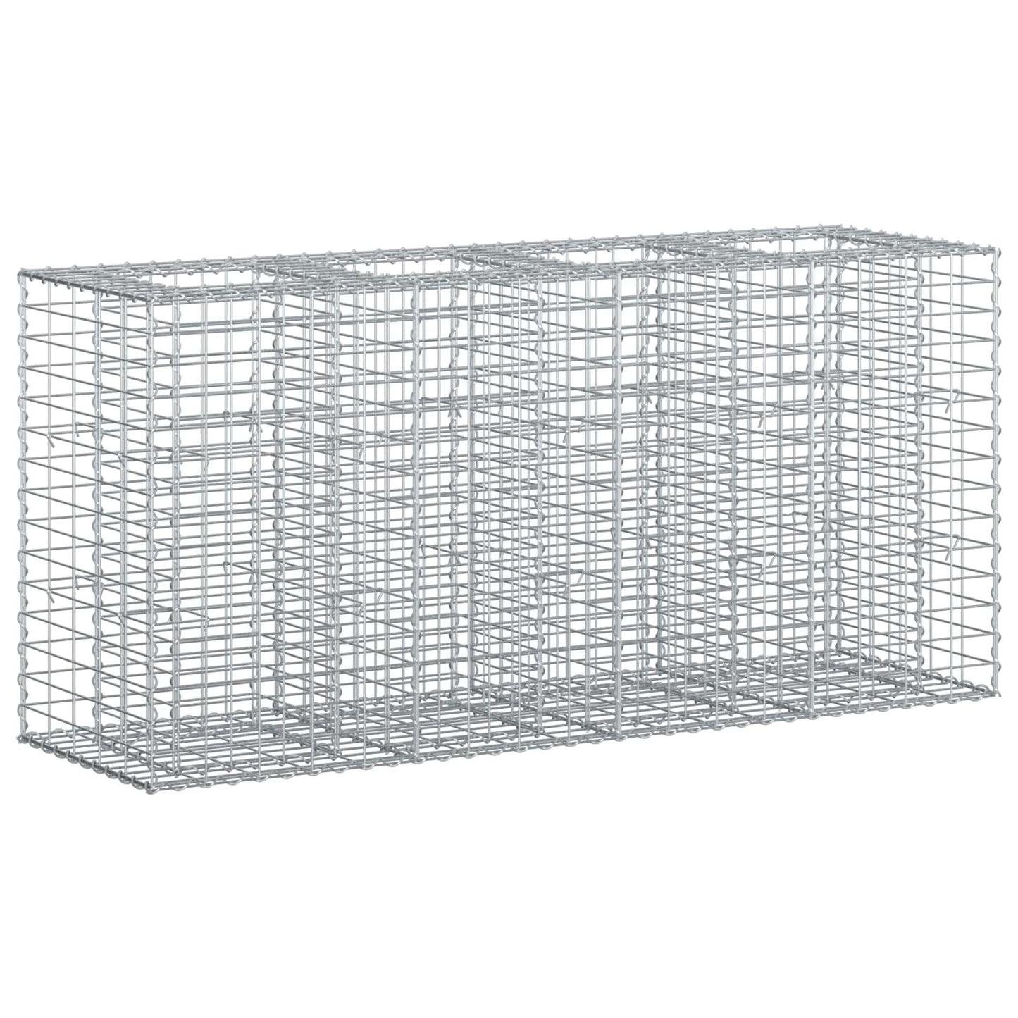 Gabion Verhoogd Bed Zilver 170 x 50 x 80 cm