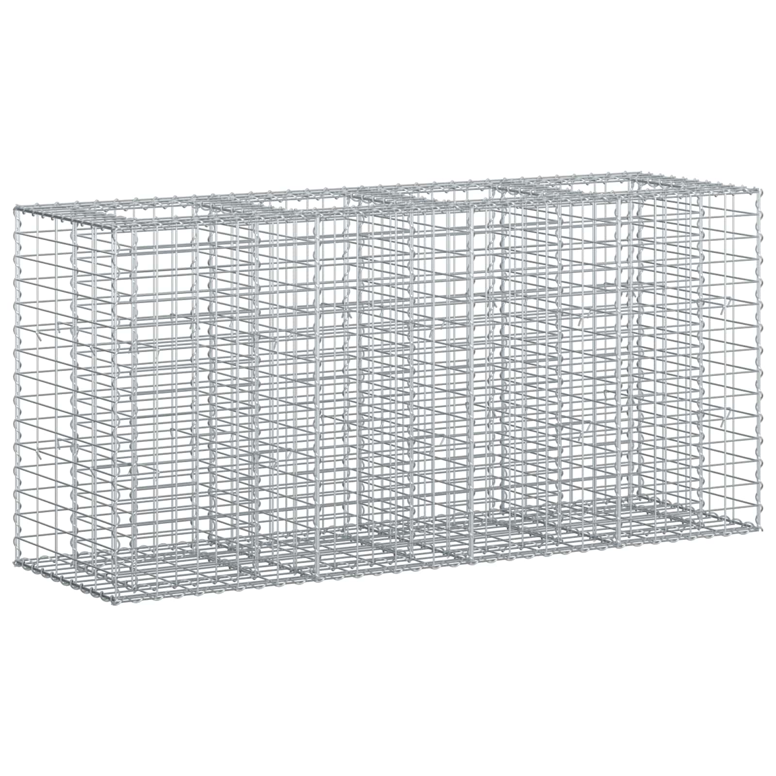 Gabion Verhoogd Bed Zilver 170 x 50 x 80 cm