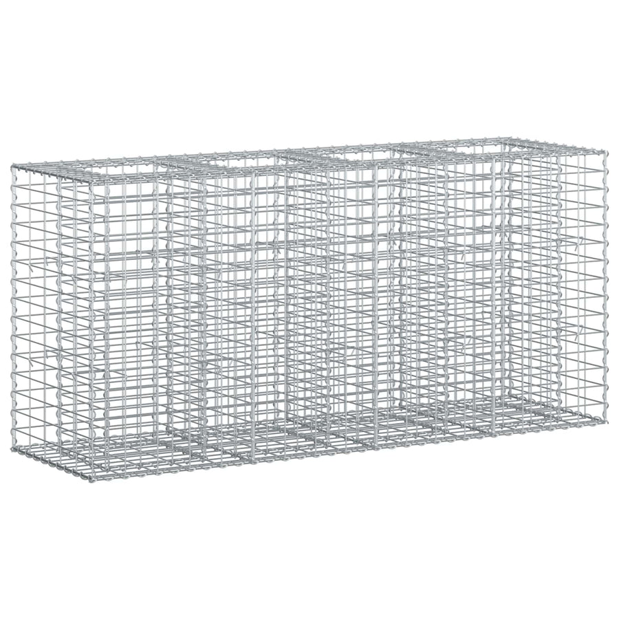 Gabion Verhoogd Bed Zilver 170 x 50 x 80 cm