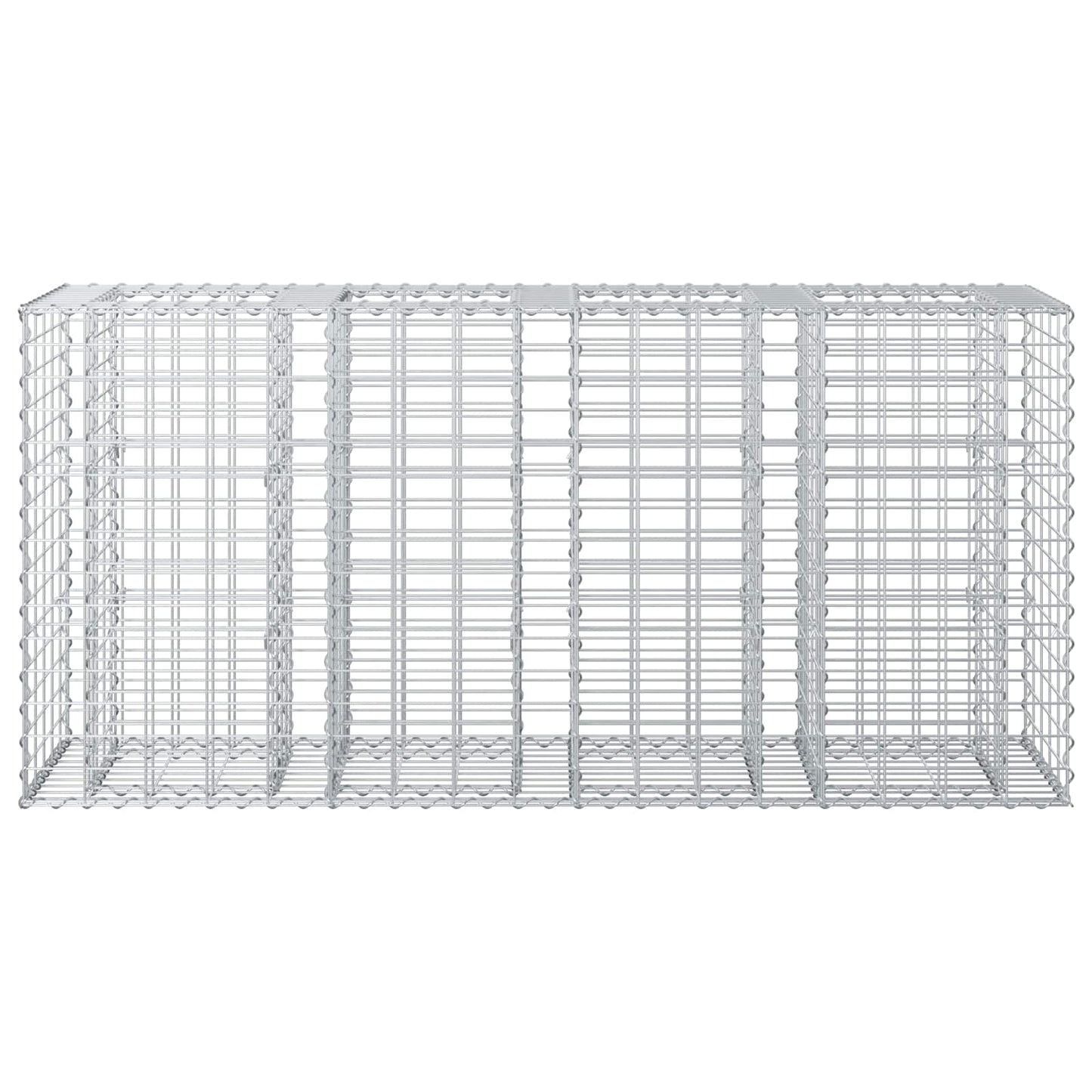 Gabion Verhoogd Bed Zilver 170 x 50 x 80 cm