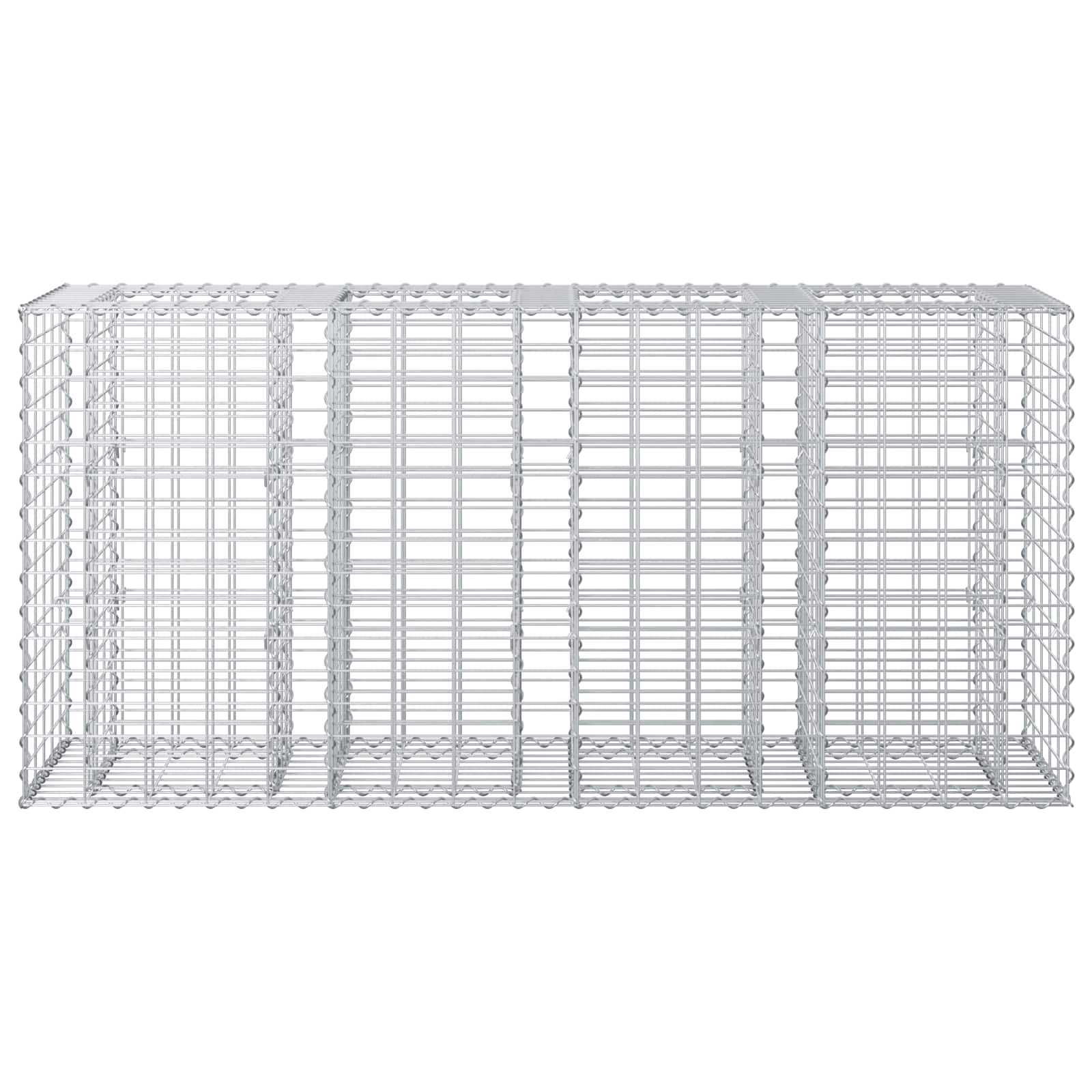 Gabion Verhoogd Bed Zilver 170 x 50 x 80 cm
