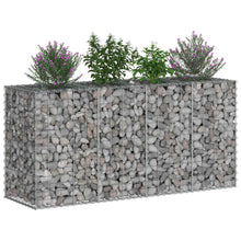 Gabion Verhoogd Bed Zilver 170 x 50 x 80 cm