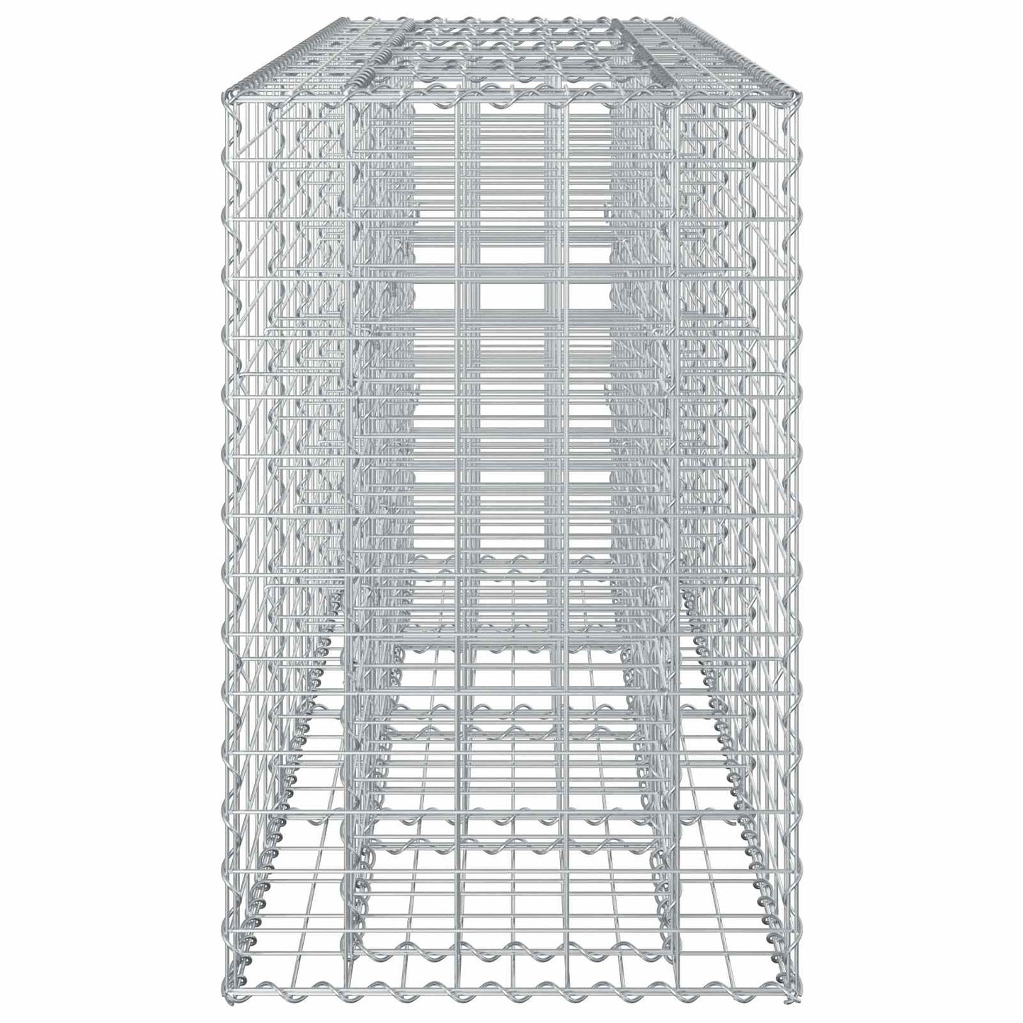 Gabion Verhoogd Bed Zilver 170 x 50 x 80 cm