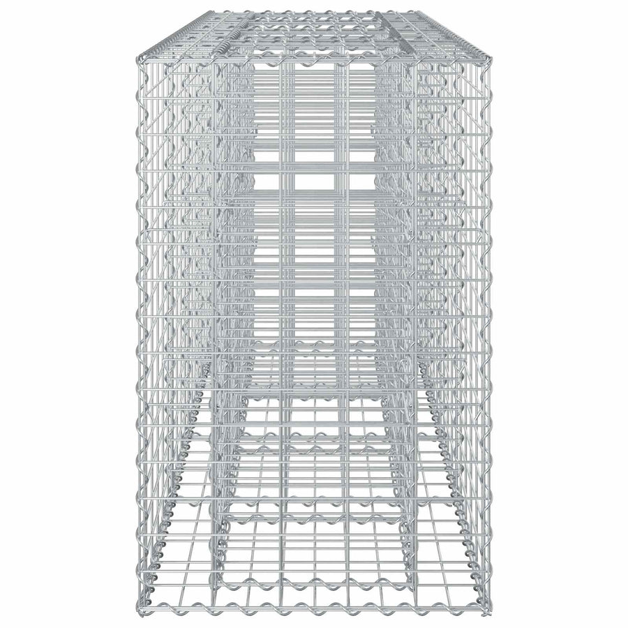 Gabion Verhoogd Bed Zilver 170 x 50 x 80 cm
