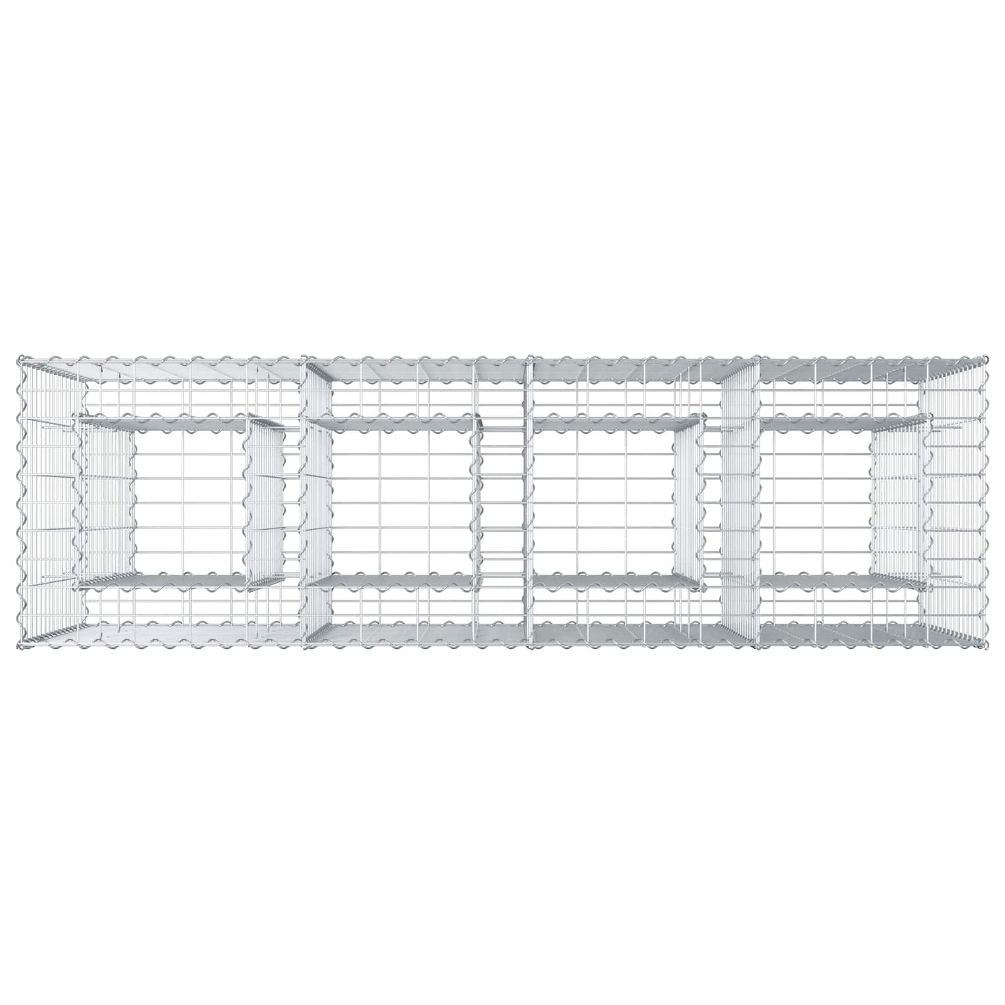 Gabion Verhoogd Bed Zilver 170 x 50 x 80 cm