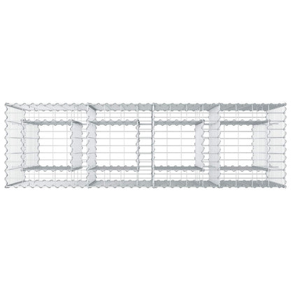 Gabion Verhoogd Bed Zilver 170 x 50 x 80 cm