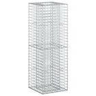 Gabion verhoogd bed 50x50x150 cm zilver