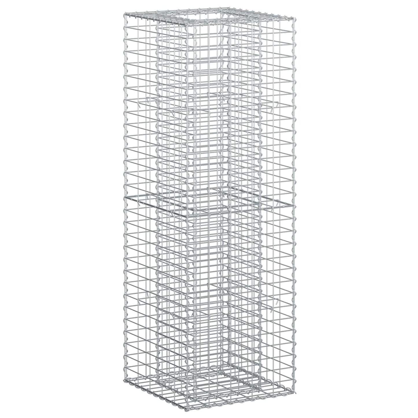 Gabion Verhoogd Bed Zilver 50 x 50 x 150 cm