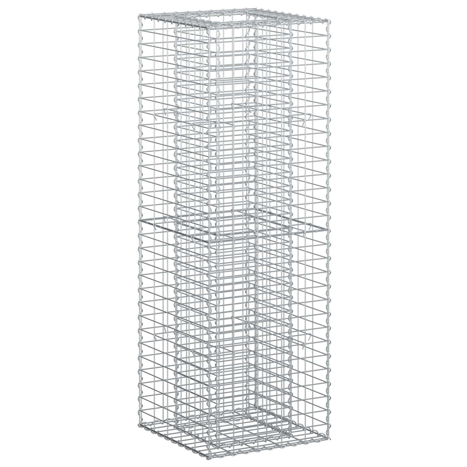 Gabion Verhoogd Bed Zilver 50 x 50 x 150 cm