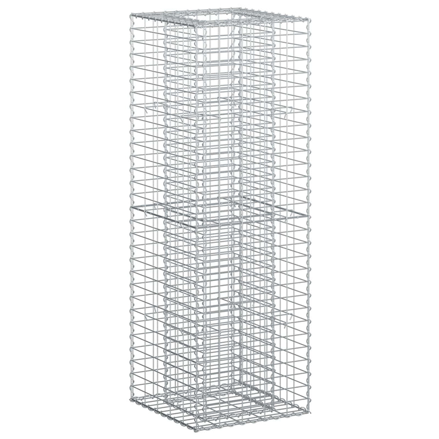 Gabion Verhoogd Bed Zilver 50 x 50 x 150 cm