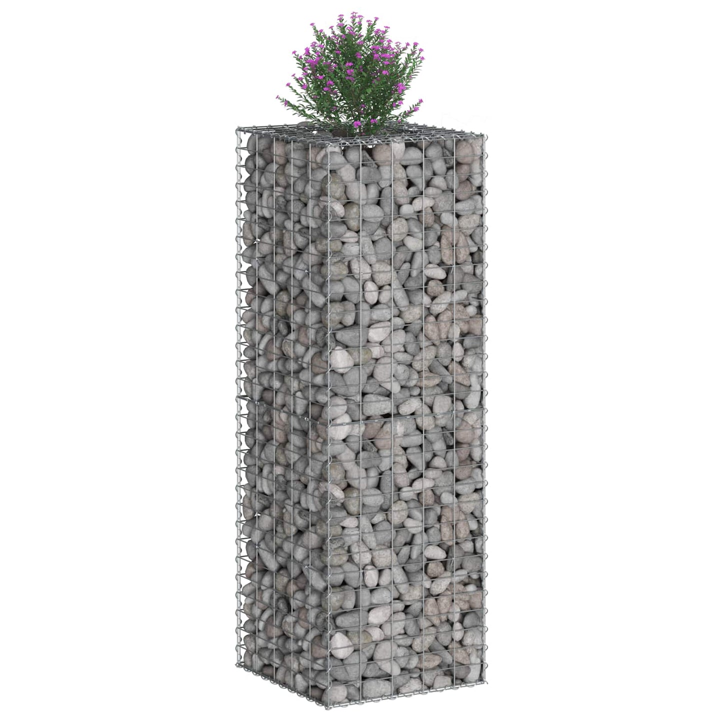 Gabion Verhoogd Bed Zilver 50 x 50 x 150 cm