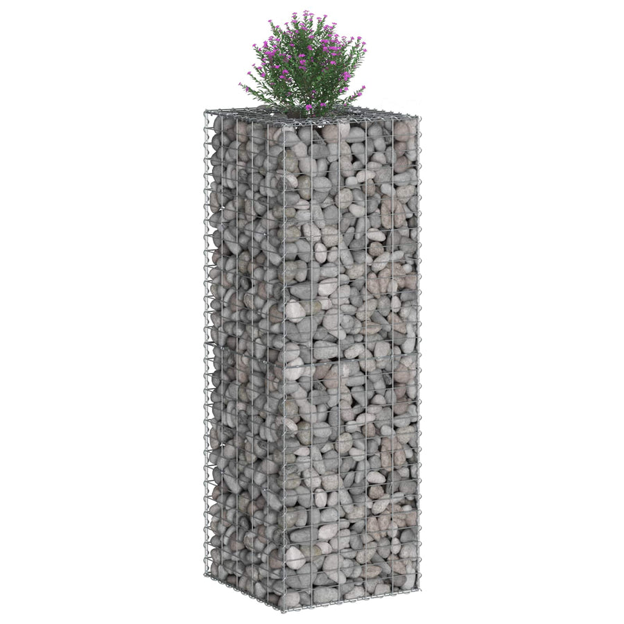 Gabion Verhoogd Bed Zilver 50 x 50 x 150 cm