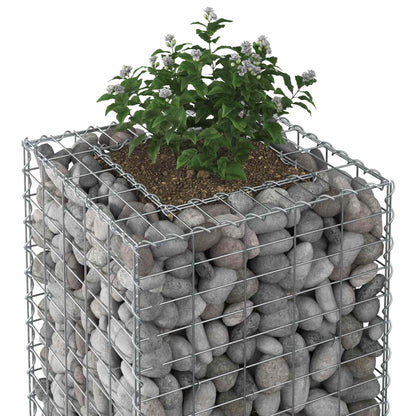 Gabion Verhoogd Bed Zilver 50 x 50 x 150 cm
