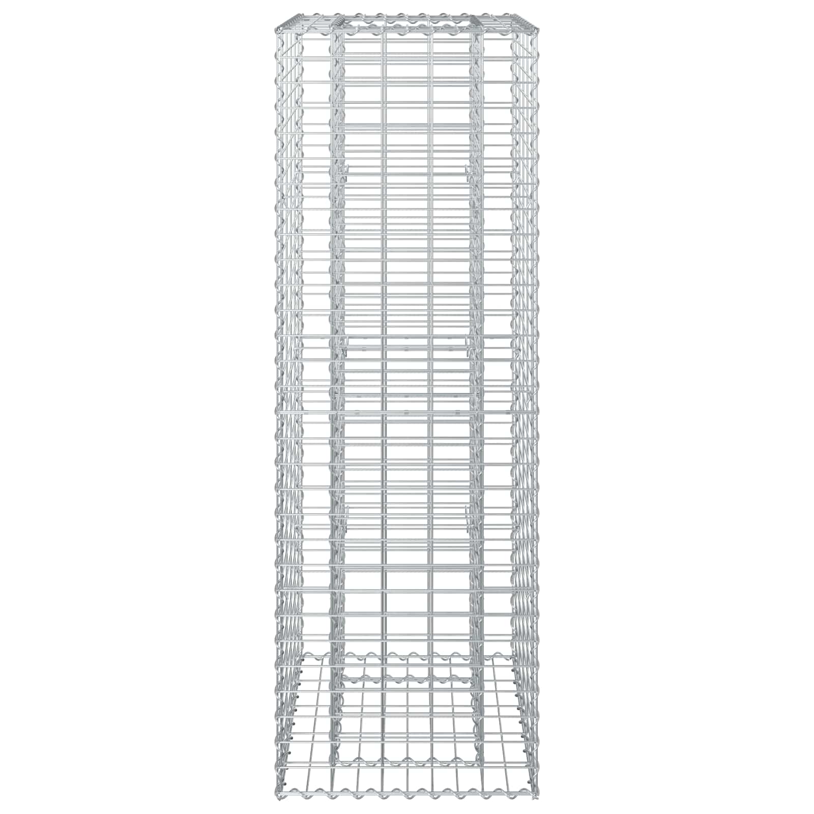 Gabion Verhoogd Bed Zilver 50 x 50 x 150 cm